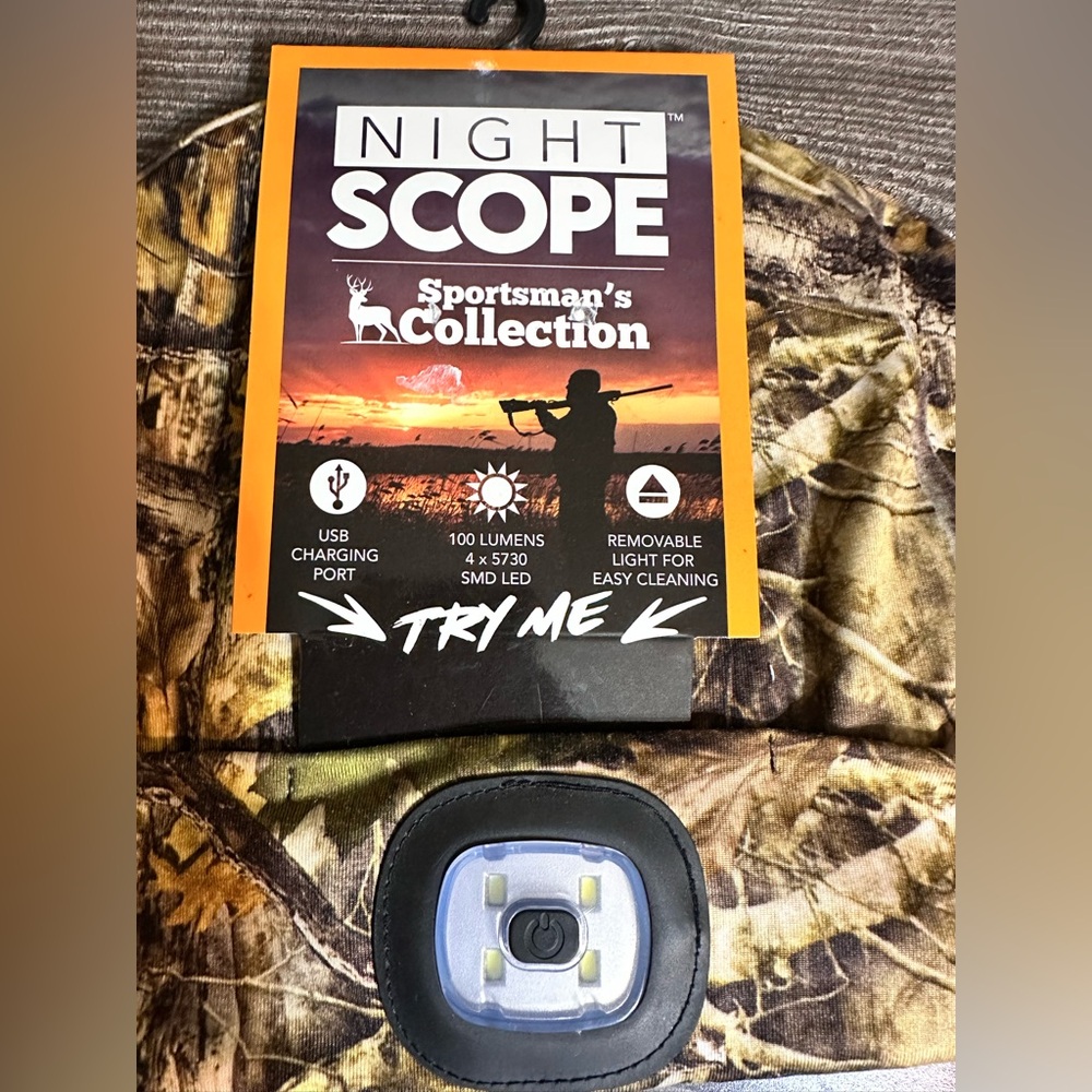 Unisex Beanie Camouflage by Night Scope Sportsman Collection, Rechargeable Led. - Picture 3 of 4